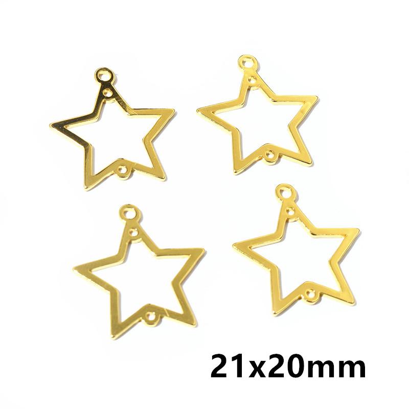 10 Stück Edelstahl Goldfarbe Anhänger Geometrisch Stempelrohlinge DIY Poröser Verbinder Anhänger Halskette Ohrring Zubehör