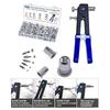430Pcs 3/4/5/6/8mm Pressure Rivet Nut Tool Kits Flat Head Threaded Rivet Nut Assortment with Rivet Nut Installer