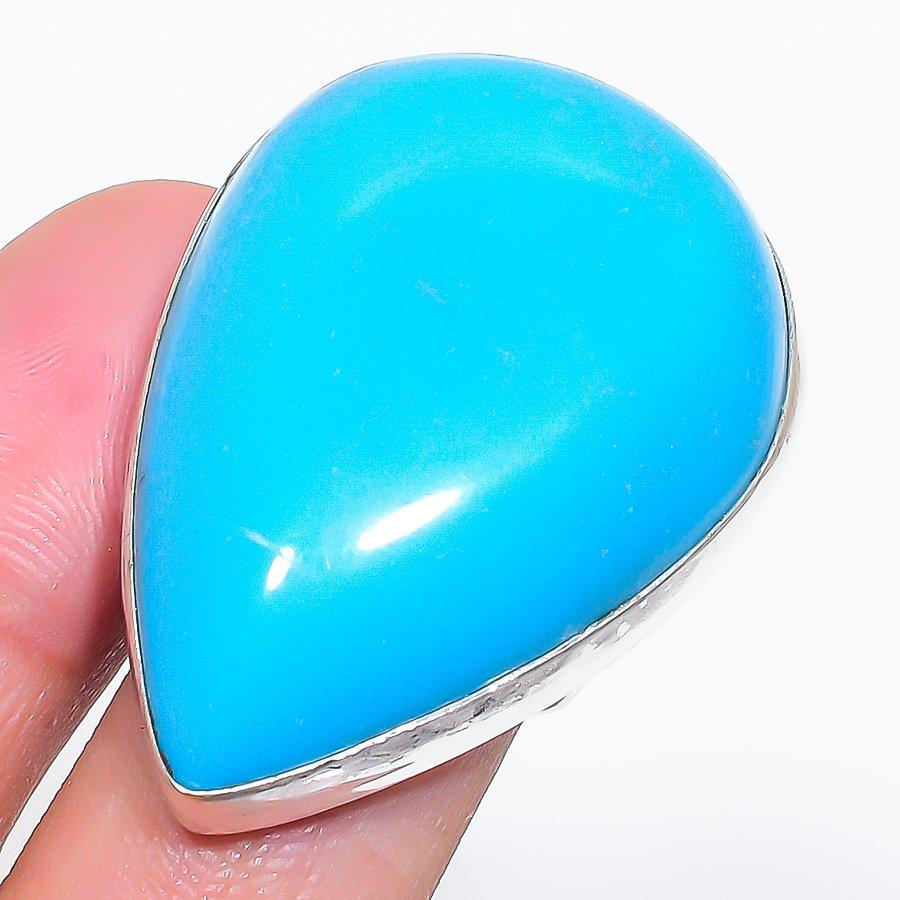 Natural Arizona Turquoise Gemstone 925 Sterling Silver Jewelry Ring Size 7 AR-16682