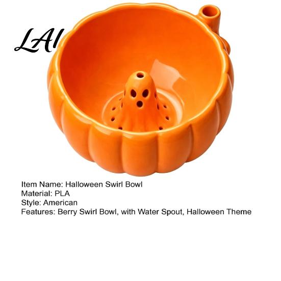 Kitchen Fruit Washing Bowl Halloween Swirl Bowl Ghost Center Berry Wash with 360 Degree Rotating Vortex Decor Spin Function PLA Strainer Basket for