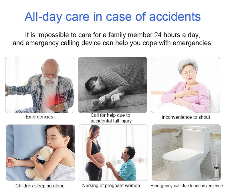 SOS Alarm Button for Elderly - WiFi Remote Control Via Tuya App