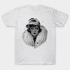 Asian Size Men Black Print T-shirt Lady L No-Cut Heat Transfer Print Cotton Tshirt