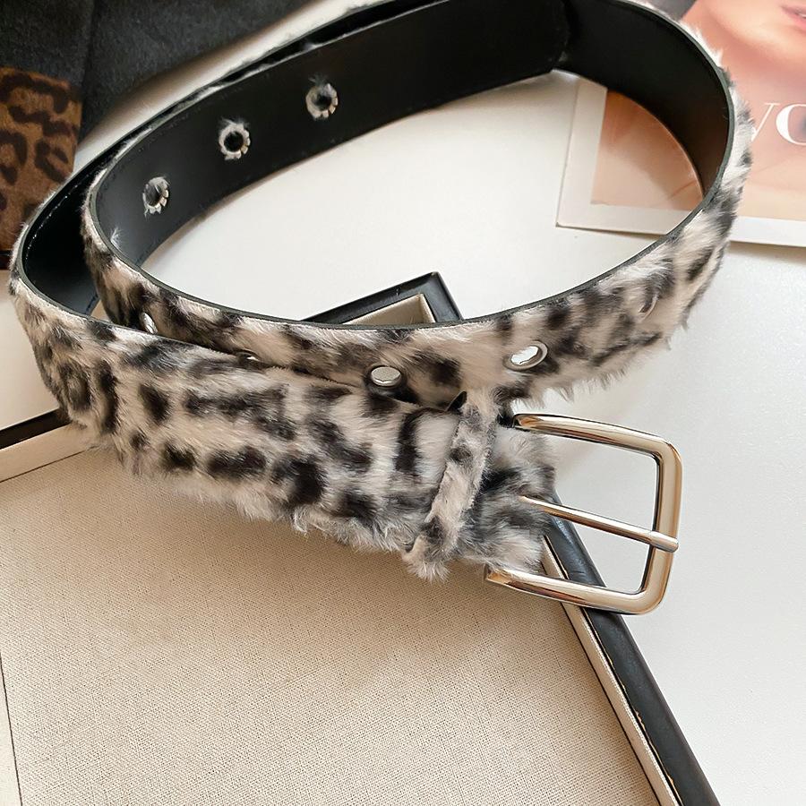 Американский ретро осенне-зимний плюшевый кожаный пояс нишевый уникальный дизайн поясная цепь поясные украшения оптом