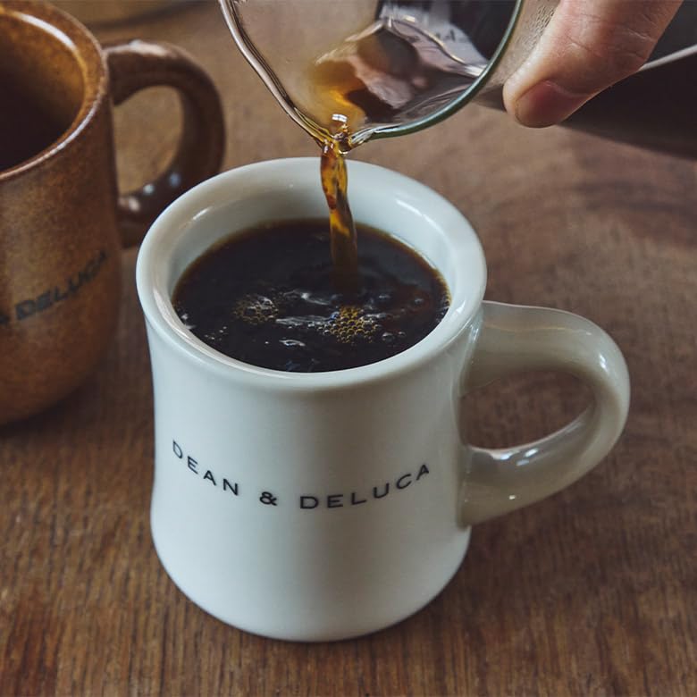 DEAN & DELUCA Tokyo Mug, 250ml, Ceramic, Microwave-Safe, Ivory, 7.7cm Diameter x 8.5cm Height