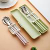 Stainless Steel 3-piece Cutlery Set Featuring Chopsticks, Fork, and Spoon, with Case. Portable and Hygienic, Perfect for Students and Adults, Perfect