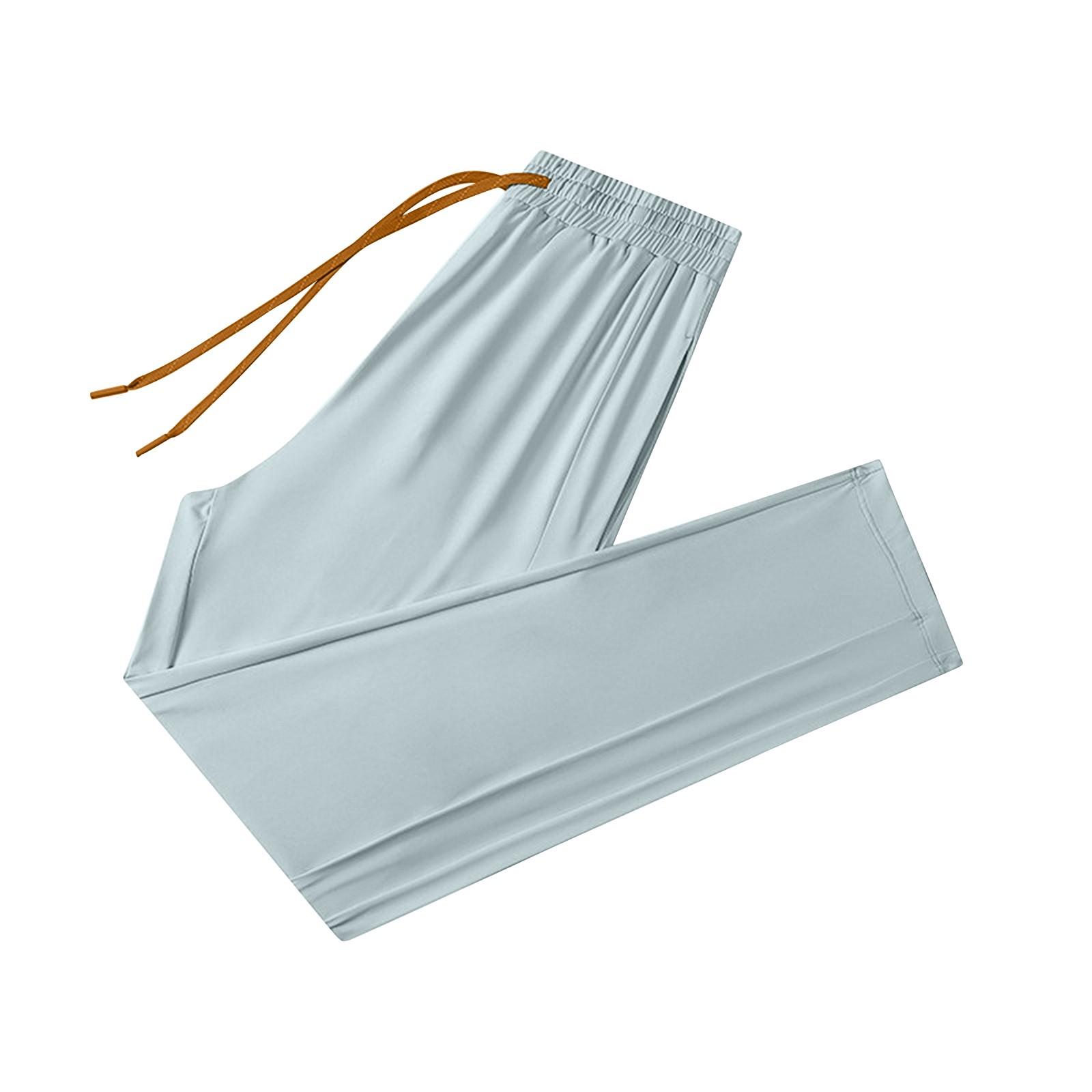 

Женские повседневные однотонные прямые повседневные брюки с эластичной резинкой на талии и карманами M