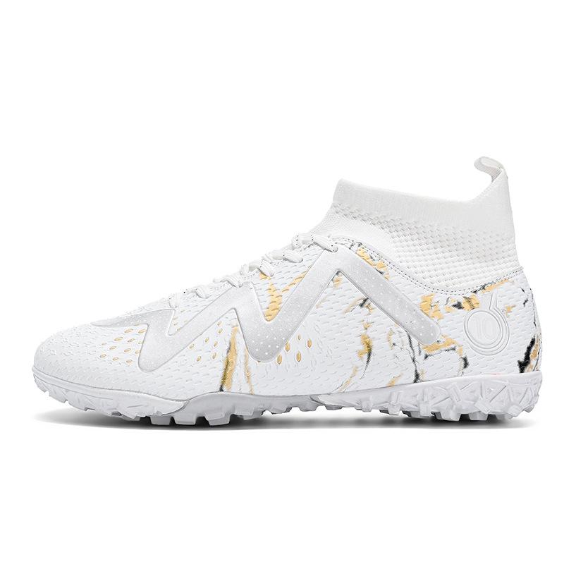 

25 новых футбольных бутс мужские и женские высокие соревновательные нескользящие спортивные бутсы сломанные шипы студенческие зеленые тренировочные бутсы 46