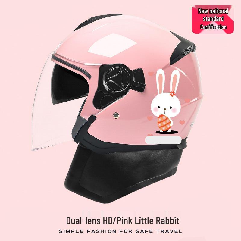 AD Unisex Electric Motorcycle Helmet - Winter Warmth, All-Season Safety, 3C Certified Half Helmet for Scooters