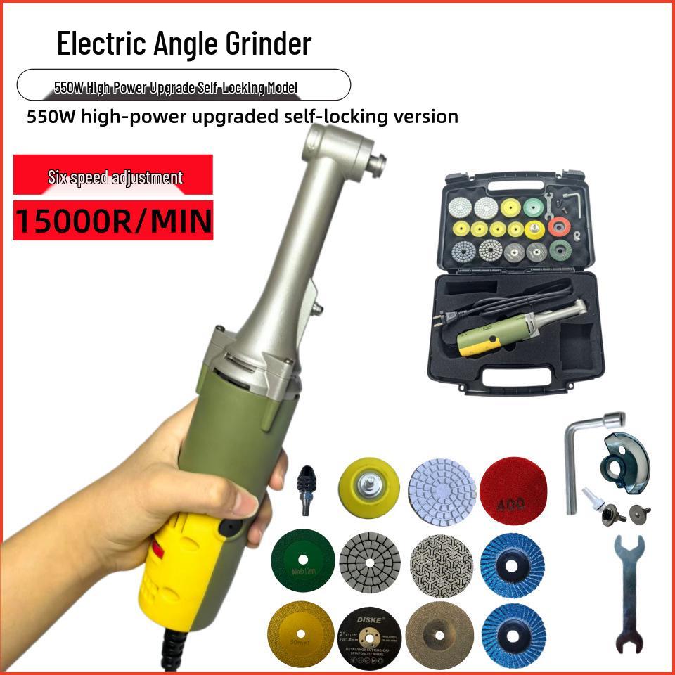 90-Degree Multifunctional Electric Grinder: Seam Polishing, Tile Slotting, and Speed-Control Elbow Tool.