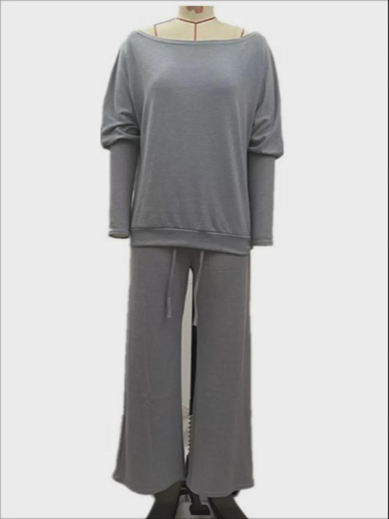 2024 Spring Collection: European & American Women's Casual One Shoulder Knitted Suit