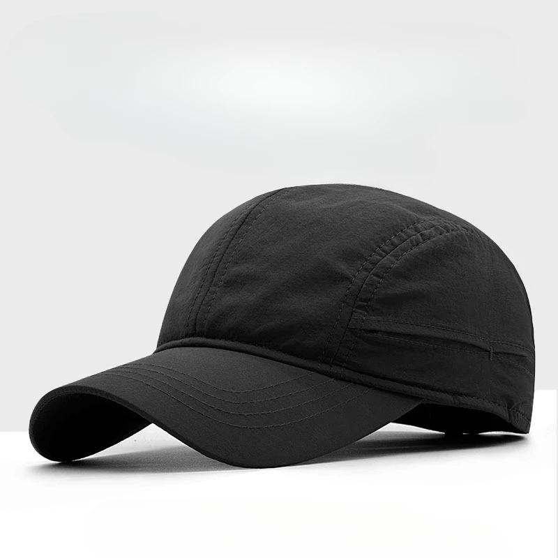 

Big Size XL 65cm Quick Drying Baseball Caps Male Outdoor Unisex Light Thin Trend Sports Hats Adjustable Rear Sealing Trucker Cap 60-65CM чорний