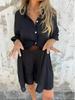 European & American Women's Cotton Linen Two-Piece Set: Solid Color Long Sleeve Crinkle Shirt and Casual Shorts (2025)
