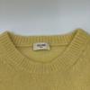Celine 2A21L739M Eddie Yellow Cashmere Silk Crew Neck Knit Sweater Tops M yellowUsed