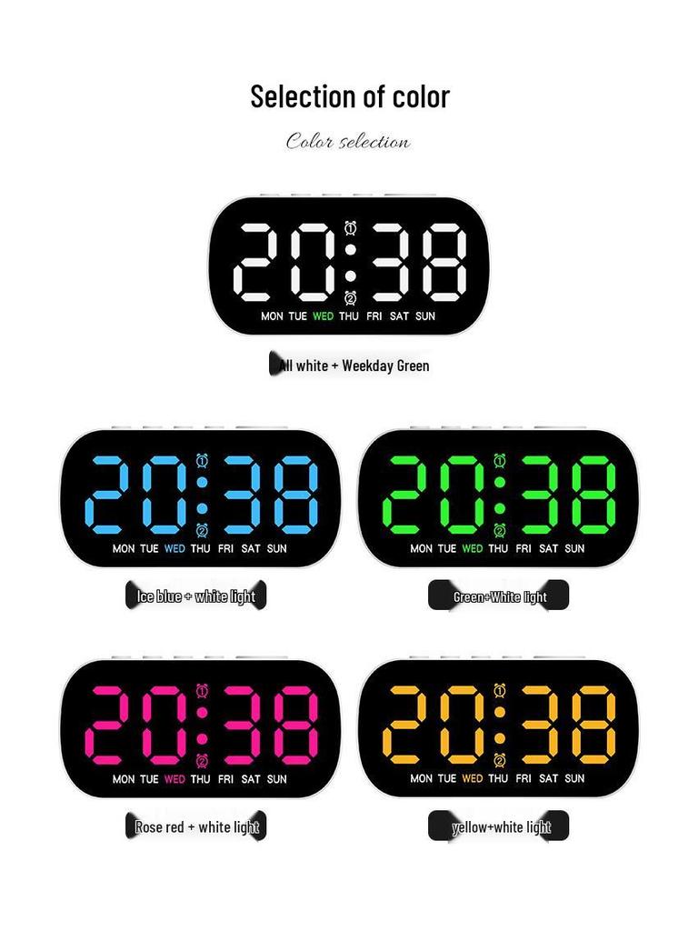 Digital LED Alarm Clock with Date | Dual Alarm & Multifuntional Design | Model 5507