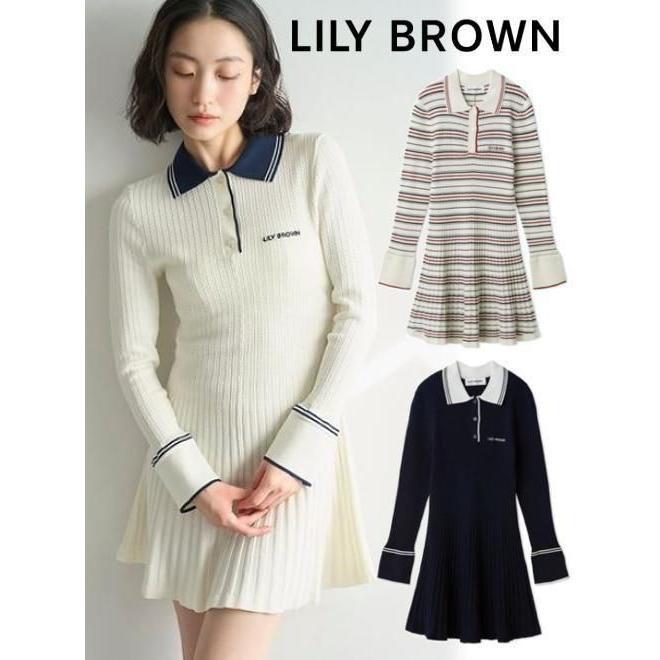 (20% OFF & 300 yen OFF for a limited time) Lily Brown / Lily Brown Polo Knit Mini Dress 26 Spring/Summer LWNO261131
