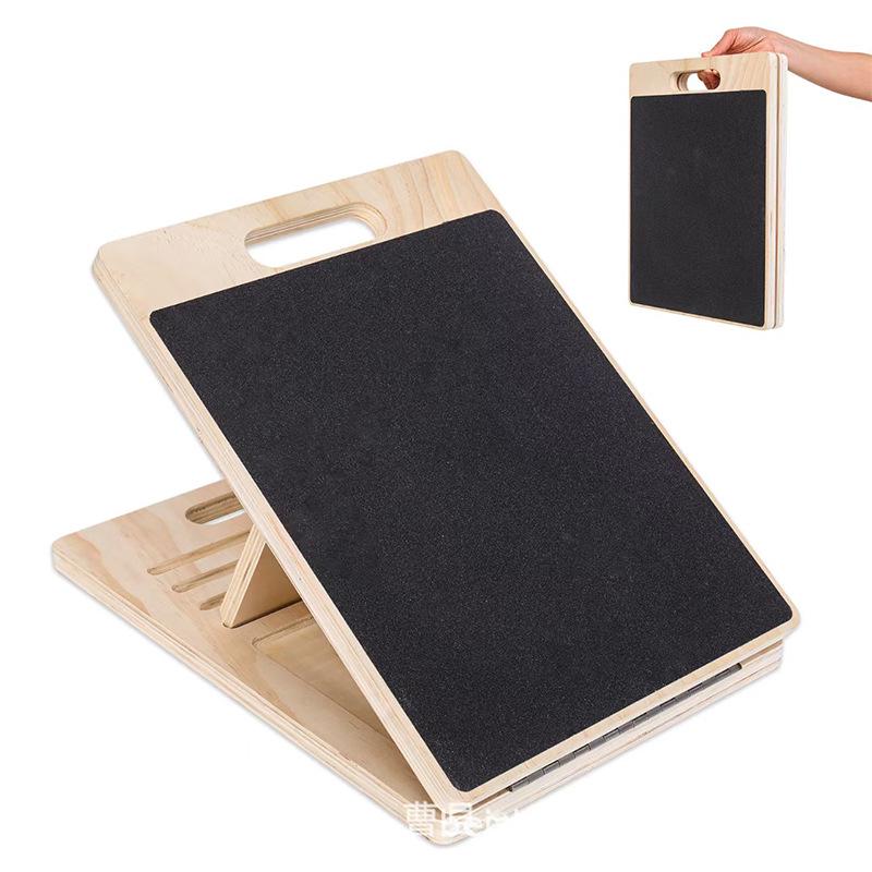 Adjustable Wooden Inclined Board for Calf Stretching and Balance Fitness Training