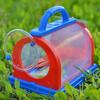 1 Set Critter Viewer Box with Tweezers Magnifying Glass Portable Handle Mesh Kids Outdoor Nature Exploration Small Animal Catcher Observation