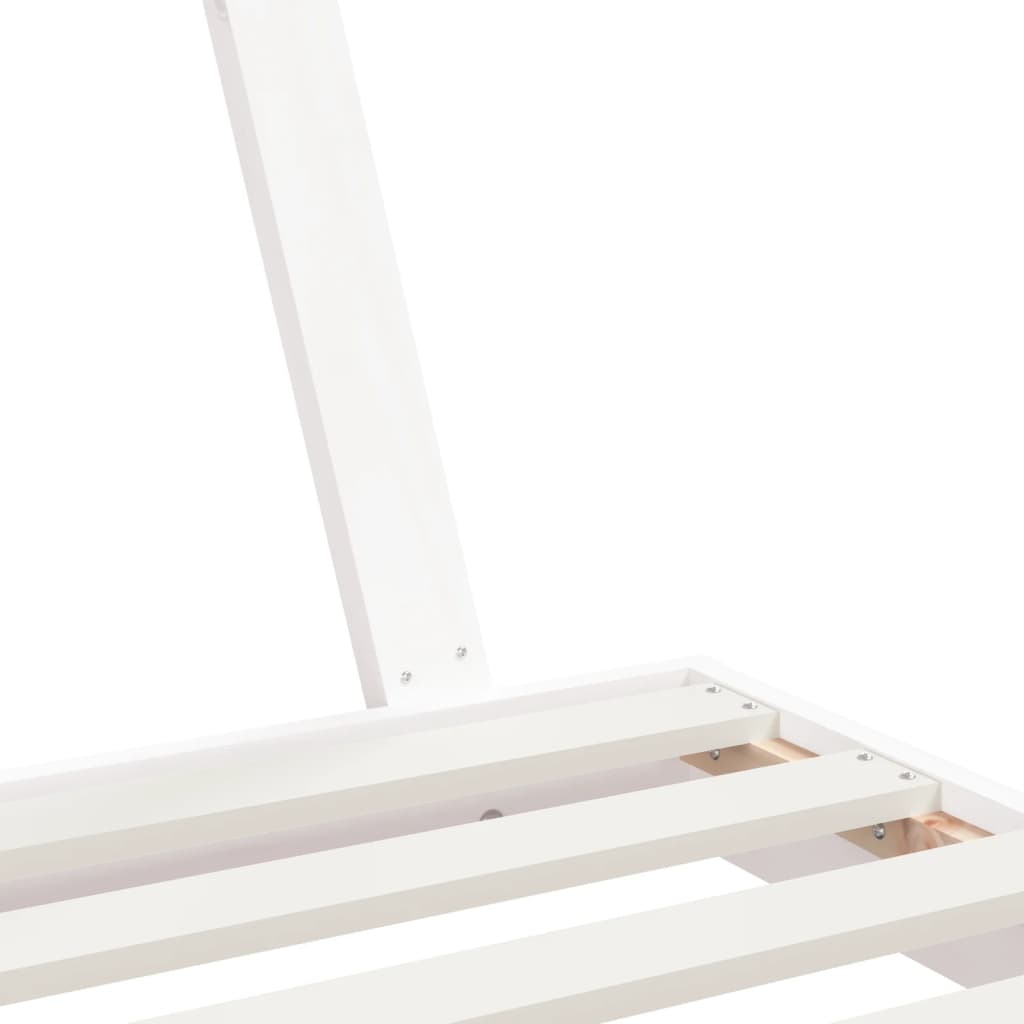 Kids Bed White 90 X 200 Cm Solid Pine Wood