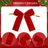 12 kusů Sametové mašle pro vánoční ozdoby Mašličky Vánoční párty Dveřní potřeby Svátek