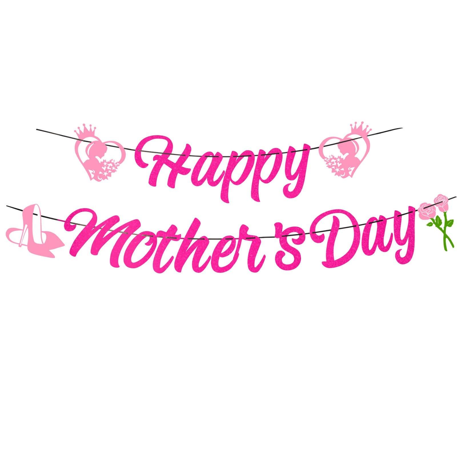 

Декоративный флаг, вытягивающий баннер ко Дню матери, вставка в торт One Size розовый