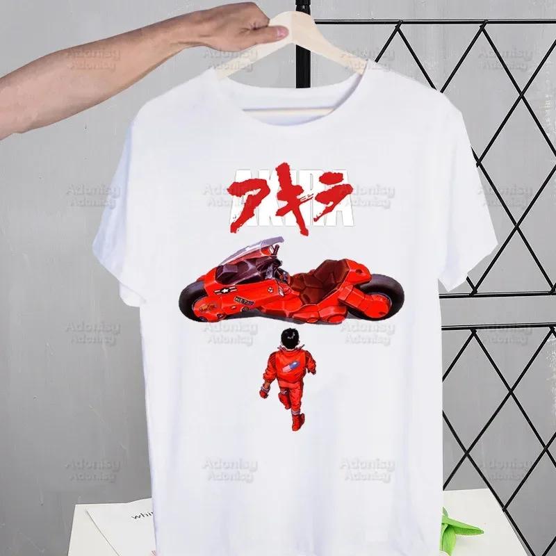 Akira Anime Manga Japanese T Shirt Men Retro Tops Tees Harajuku Neo Tokyo Shotaro Kaneda Tshirt Streetwear Hip Hop T-shirts