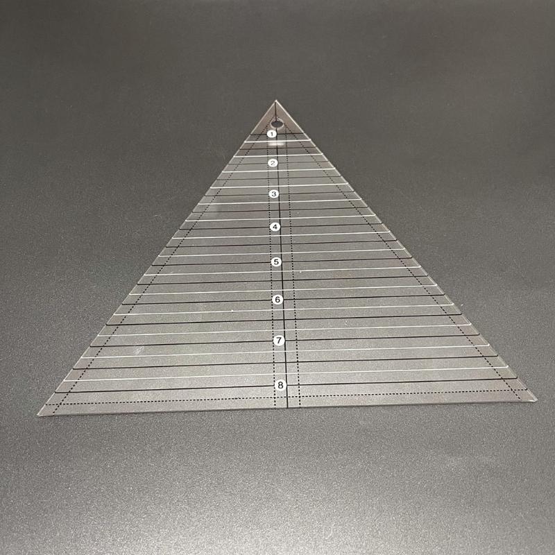 Righello a Striscia Tubolare Multiuso Righello da Cucito Acrilico 9,5 Pollici Righello a Striscia Tubolare Acrilico Ideale per Patchwork Quilting