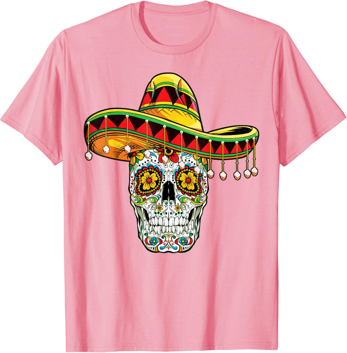 Day of The Dead Sugar Skull Funny Cinco De Mayo Men Women TShirt S