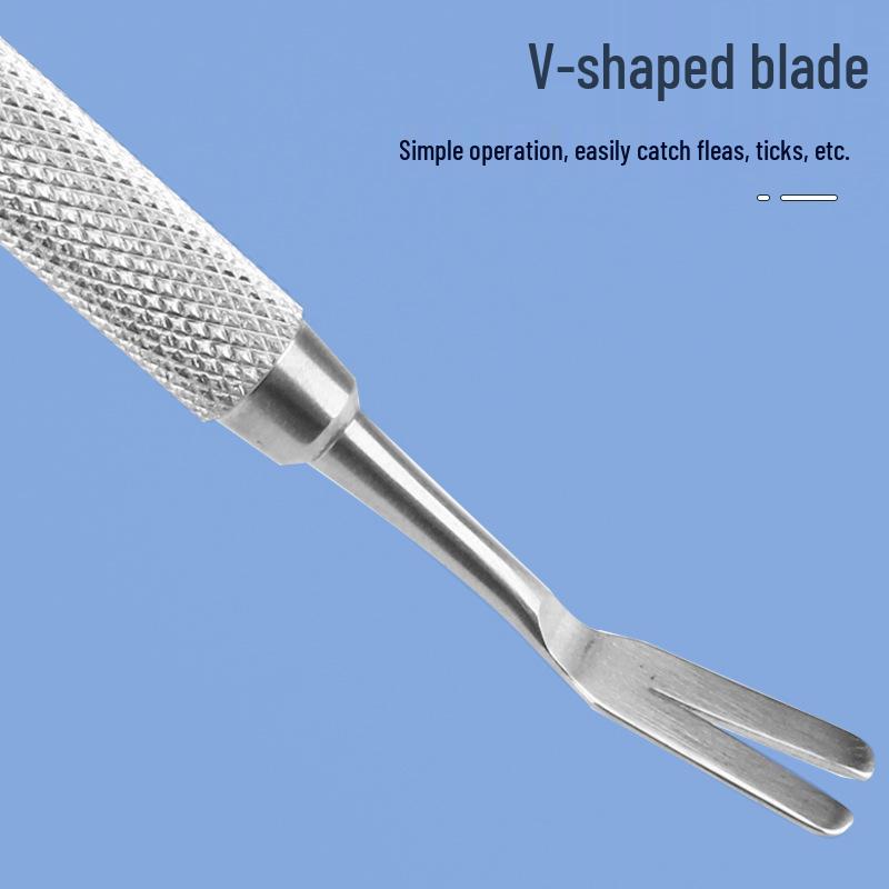 Stainless Steel Tick and Flea Removal Fork for Pets