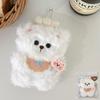 Cute Stuffed Cat Pendant Stress Relief Cartoon Animal Backpack Pendant Soft Feel Black White Kitten Plushie Toy Backpack Decor