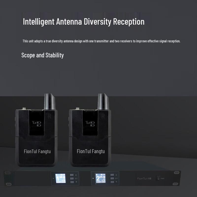 FionTu Professional Dual Wireless Lavalier Microphone System (CN Version)