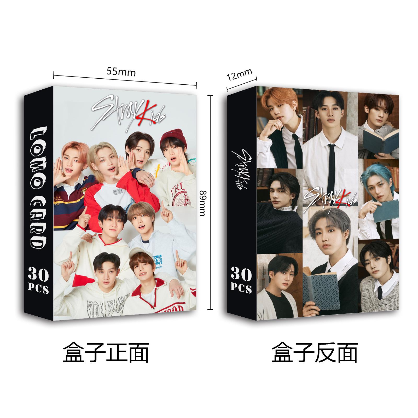 Straykids Доступны сейчас Lomo Фотокарточки 30 Штук Двусторонние HD Лазерные Блестящие В Коробке Коллекционный Набор Для Фанатов Айдолов Коллекционный Подарок
