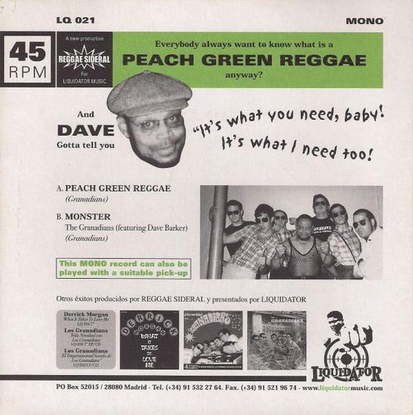 

7inch Record DAVE BARKER LOS GRANADIANS DEL ES Peach Green Reggae LQ021 Liquidator Musi 2004 Spain Reggae Ska Dub Used