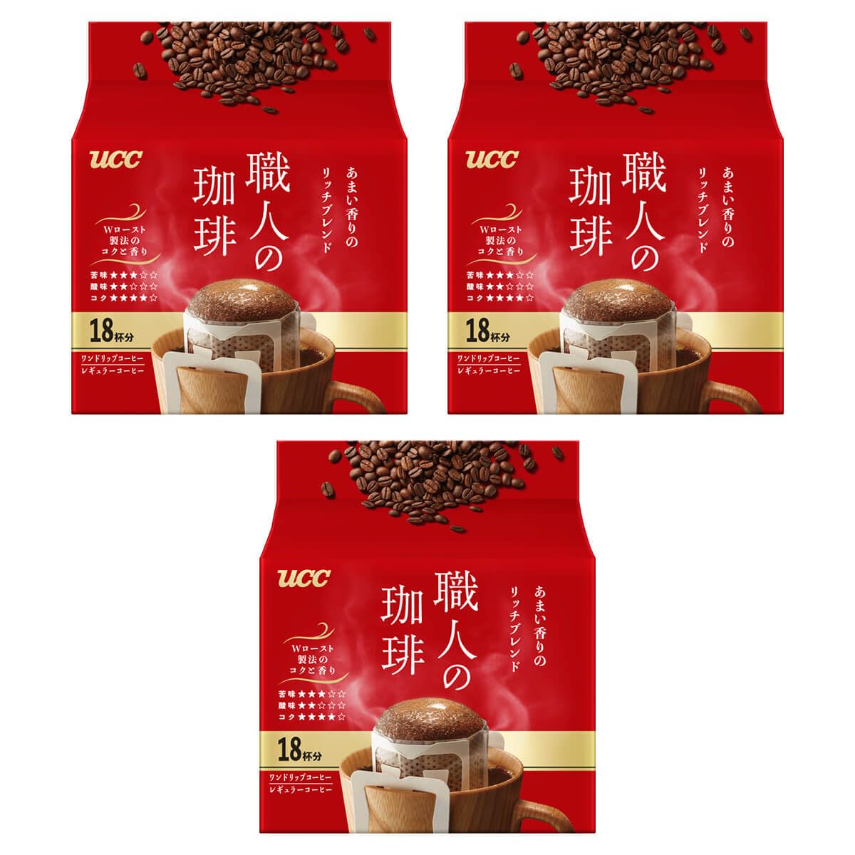 

UCC Artisan Coffee Drip Coffee Sweet Scented Rich Blend 54 Cups Cups x (18 3) [Roasted]