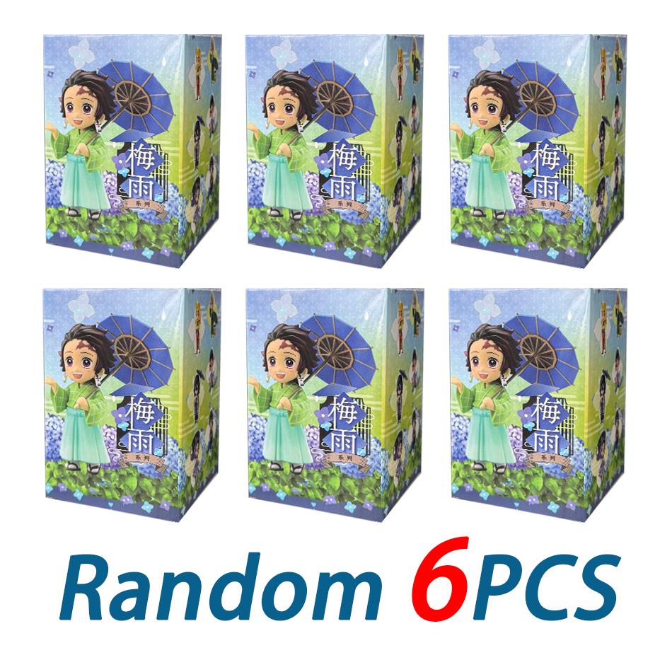 Latest 1-12Pcs Figurine Plum Rain Series Kochou Shinobu Tomioka Giyuu Mitsuri Figurine Plaything Gift For Kids