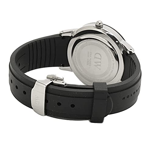 Daniel Wellington Iconic Motion 40mm Watch, Black with Silver Rubber Strap, DW00100436