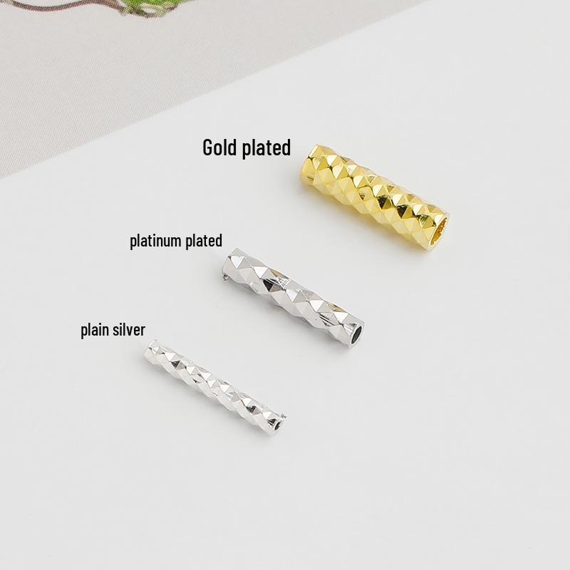 Gold-Plated S925 Sterling Silver Starry Sky Spacer Beads for DIY Pearl Bracelets and Necklaces