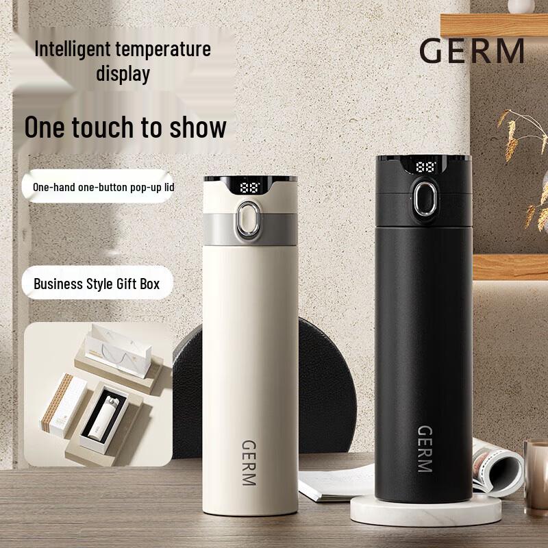 Germ Smart Digital Display Insulated Water Bottle 450ml