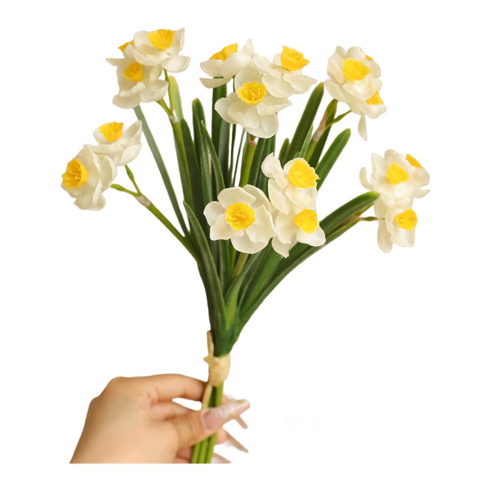 Artificial Narcissus Silk Flower Bouquet Dynamic Arrangements