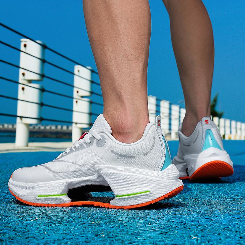 Autumn and winter new casual sports shoes hollow cushioning racing large size running shoes hiking leisure