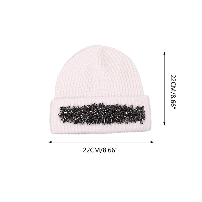 Wild Wool Hat Shiny for Rhinestone Knitted Hat Ear for Protection Warm Autumn Winter for Boy Girl Xmas Halloween New Yea