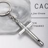 Cross Whistle Stainless Steel Keychain Creative Fun Design Hip Hop Couple Style Practical Backpack Pendant