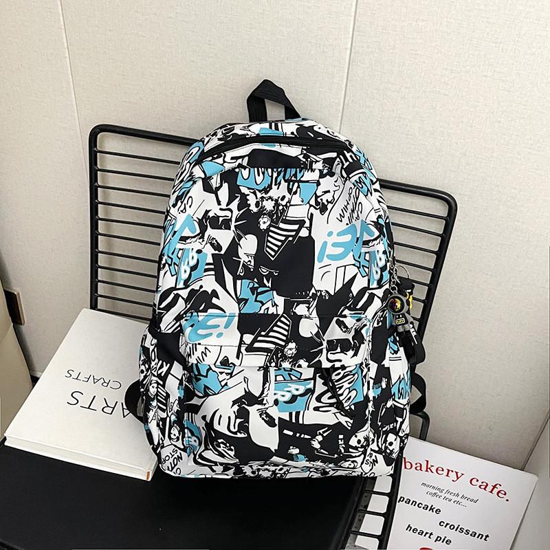 Fashionable Middle School Student Backpack Nylon Lightweight School Bag With Padded Shoulder Straps For Teens