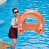 U Shaped Inflatable Float Thickened PVC Backrest Lounge Chair With Handle Adult Swimming Ring For Pool Water Play Relaxation
