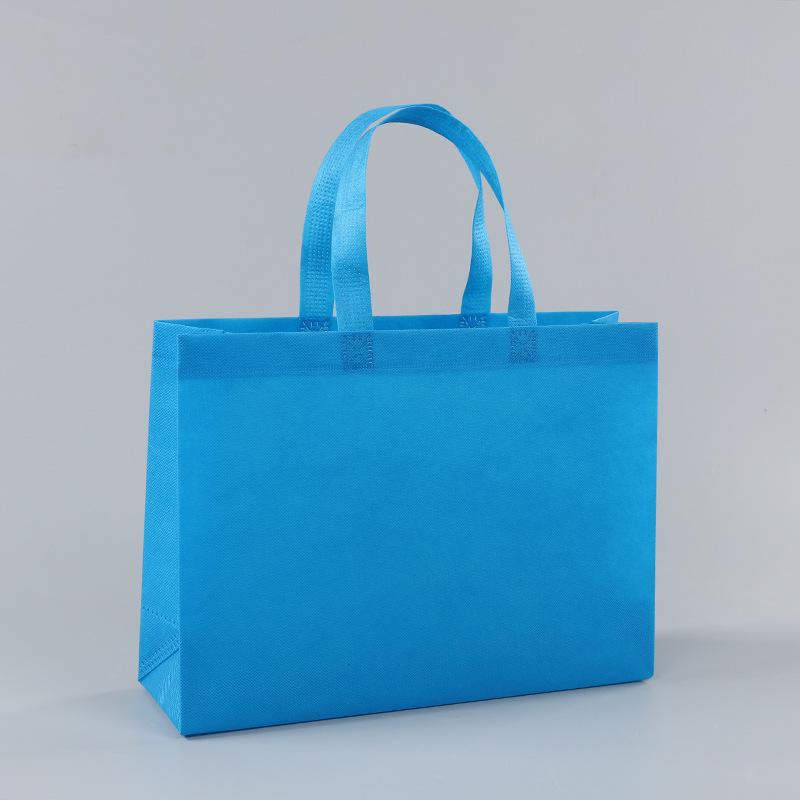 

Custom Thickened Non-Woven Shopping Tote Bags - Clothing & Grocery Bottom Only 33*26+10 небо синє кольору