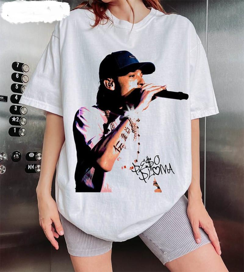 

Peso Pluma Live On Stage White T-Shirt Cotton Full Size Unisex T-Shirt XL