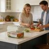 Kimchi-Einmachglas 4L Press-Typ Luftdichtes Fermentationsglas Koreanischer Stil Einmach-Aufbewahrungsbox für Kühlschrank Heimküche