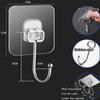 20 Pack Clear Adhesive Hooks No Drill Sticky Wall Hooks Stainless Steel Waterproof Self Adhesive Hangers Heavy Duty Up To 20KG for Bathroom Kitche