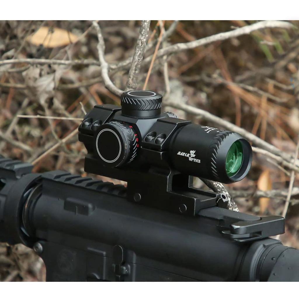 T-EAGLE 3x28IR Fixed Magnification Short Rifle Scope with Sight and 20mm High Mount Ring (Black)