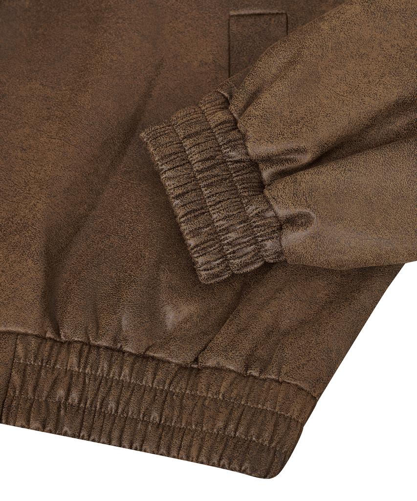 Standarderror 87-Stan009 [Renewal] Standard Blouson Suede Jacket Crack Brown (C Type)