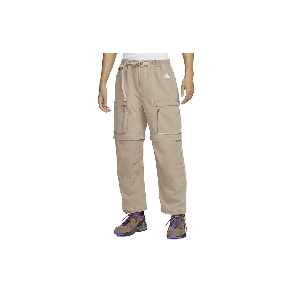 Nike ACG Collection Smith Summit Solid Cargo Pants with Multiple Pockets Men Bottoms Khaki FN0429-247